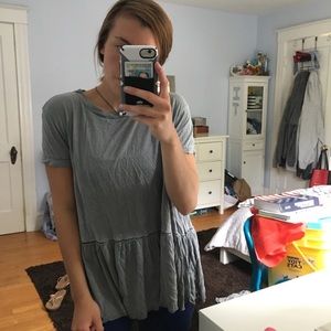 Urban outfitters peplum grey tee